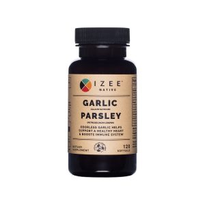 Photo of the front panel of bottle for Garlic and Parsley Softgell capsules