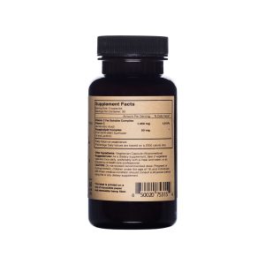 Photo of Facts, ingredients and uses label of Lyposomal Vitamin C Capsules